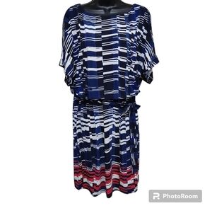 Dressbarn Established 1962 Blouson Dress With Split Sleeves Size M